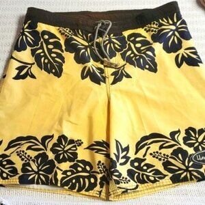 Hawaiian Surf North Shore Cinched Graphic Sz. 38 Board Shorts